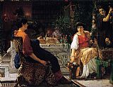 Sir Lawrence Alma-tadema Canvas Paintings - Preparations for the Festivities